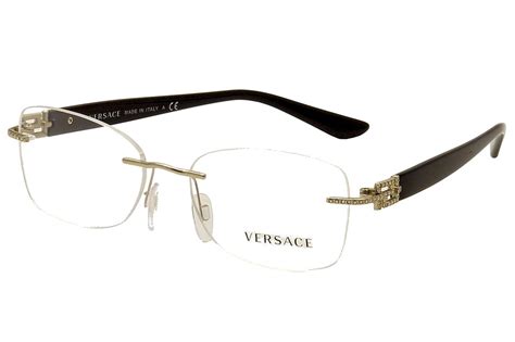 versace rimless eyeglasses.